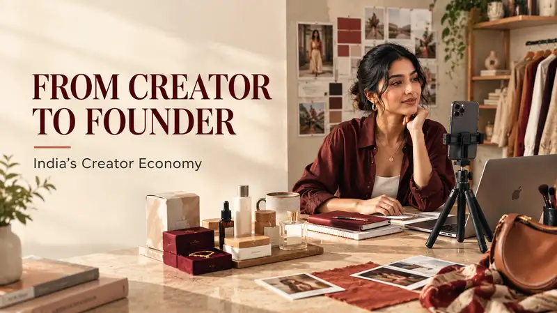 Indian influencers launching their own brands and businesses, exploring India's creator economy and the shift from brand collaborations to entrepreneurship.