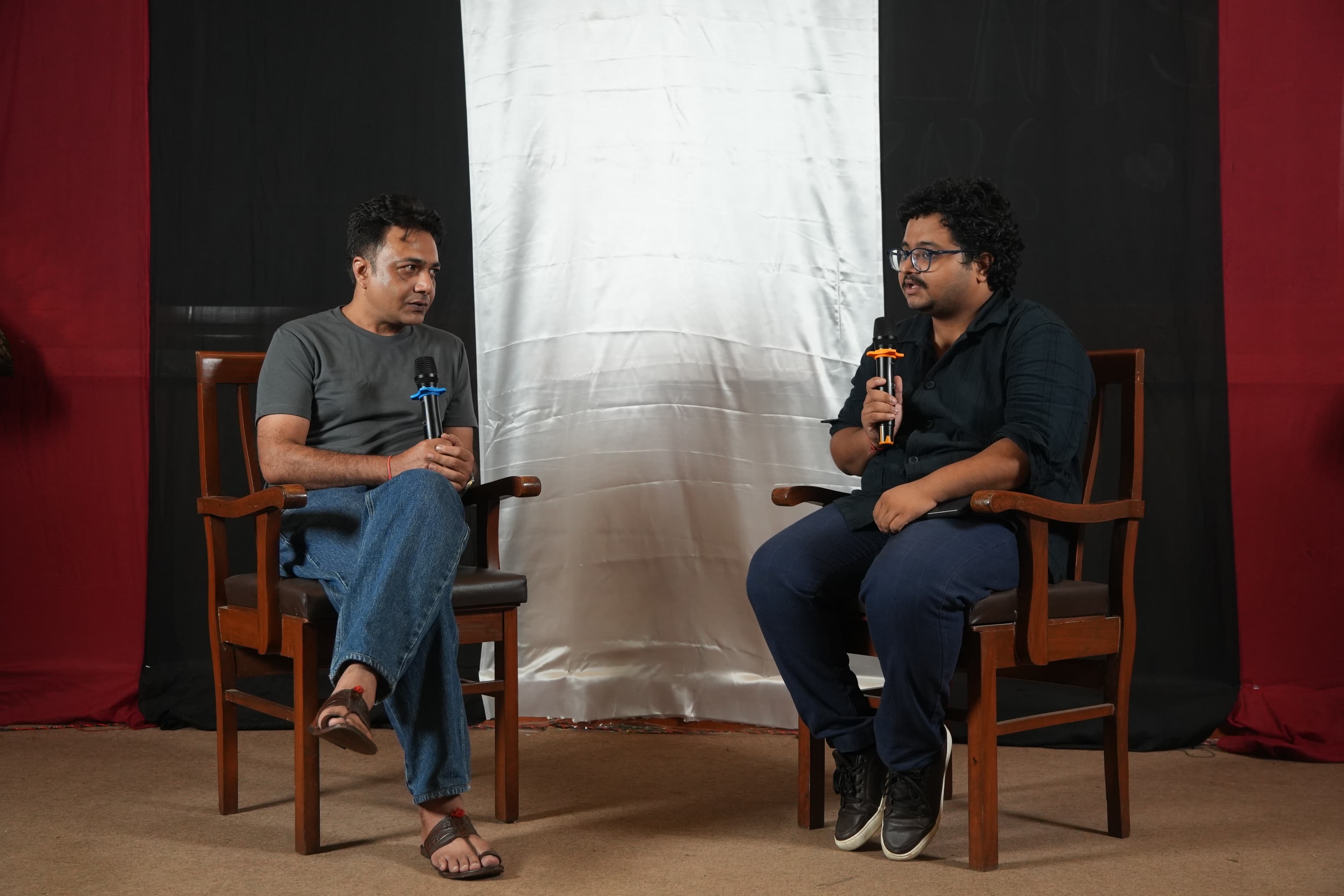 Interactive discussion with National Award-winning filmmaker Devanshu Singh at Media Marvels during Wilson College’s Polaris 2026 pre-event, featuring a student moderator in a live conversation on filmmaking, storytelling, Indian cinema and media careers in Mumbai.
