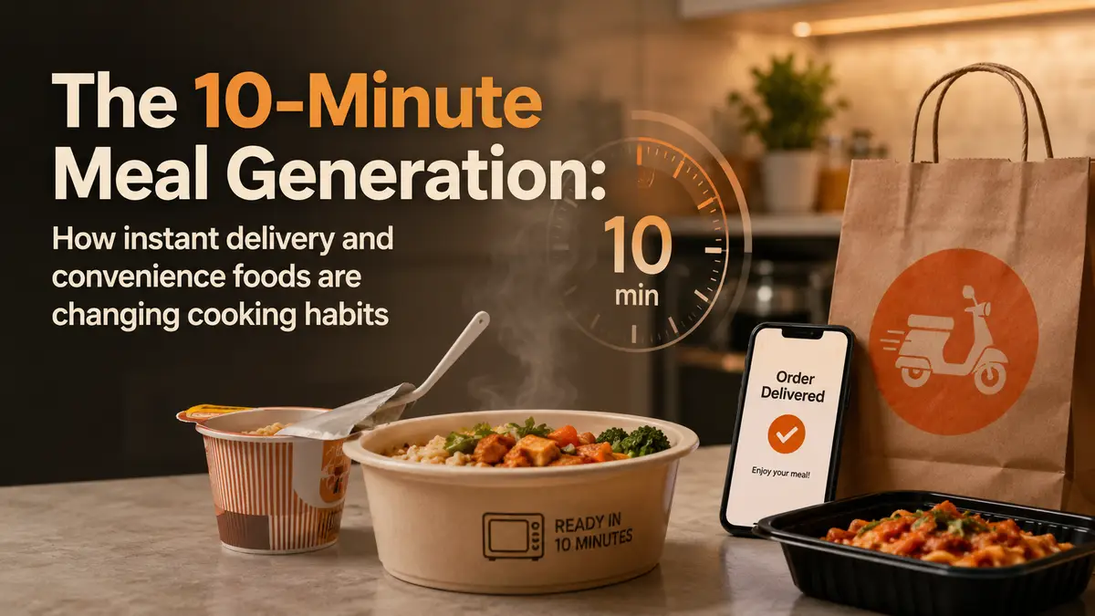The 10-Minute Meal Generation: How instant delivery and convenience foods are changing cooking habits