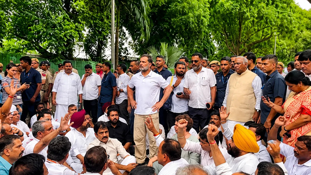 Opposition party leader, Rahul Gandhi, extending his support to the CJP led student NEET protest.