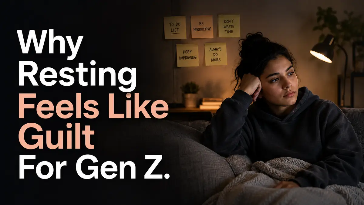rest has become so hard for Gen Z to enjoy without feeling guilty for not doing something productive.