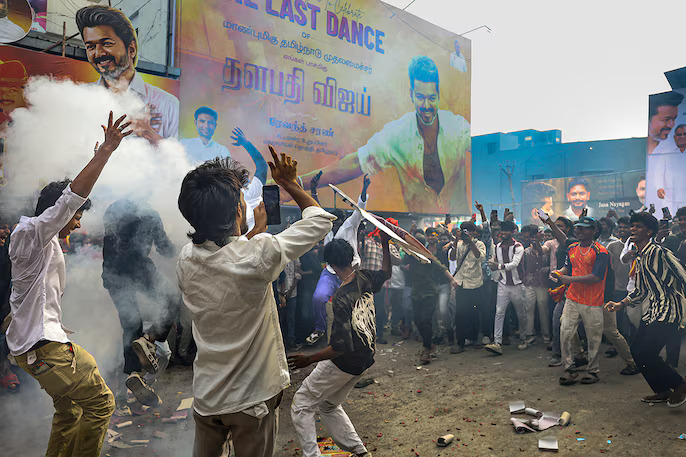 Celebration across various state in tamilnadu by fans for Thalapathy Vijay's Jananayagan movie release.